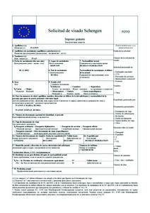 заявление на получение шенгенской визы образец